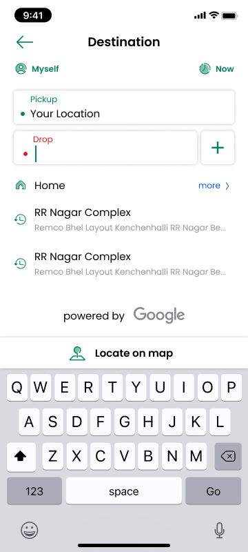 Choosing the drop location