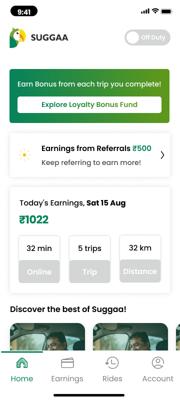 Saathi home — off duty state